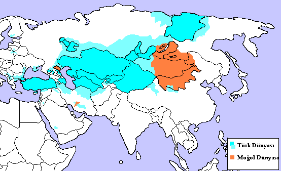 Türkçe konuşan ülkeler haritası